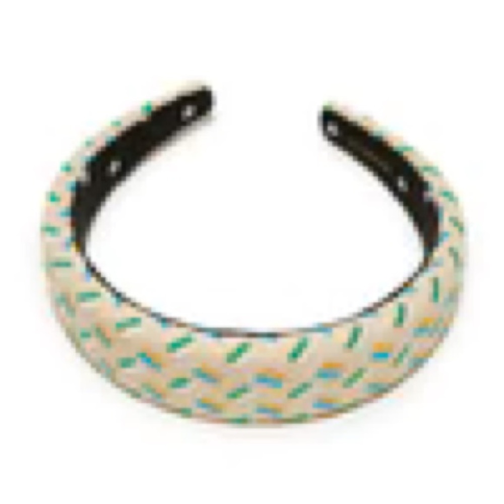 NWT Lele Sadoughi Sand Fleck Alice Raffia Headband
